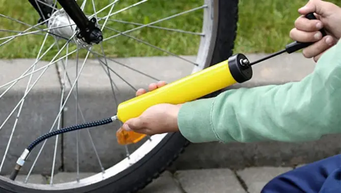 Inflate The Tire Using A Pump